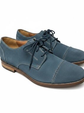 Clarks 1825 Plus Blue Suede Cap Toe Derby Oxfords Men’s 7.5